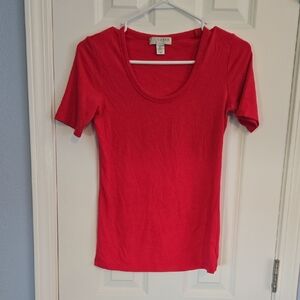 A. Byer Vibrant Red Short Sleeve Top